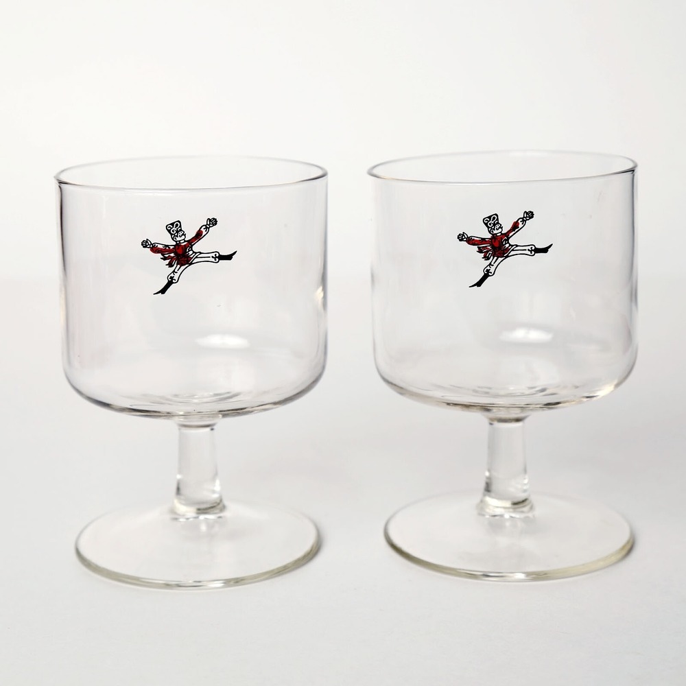 Pair of Vintage Gilbey's Vodka Glasses Barware‎